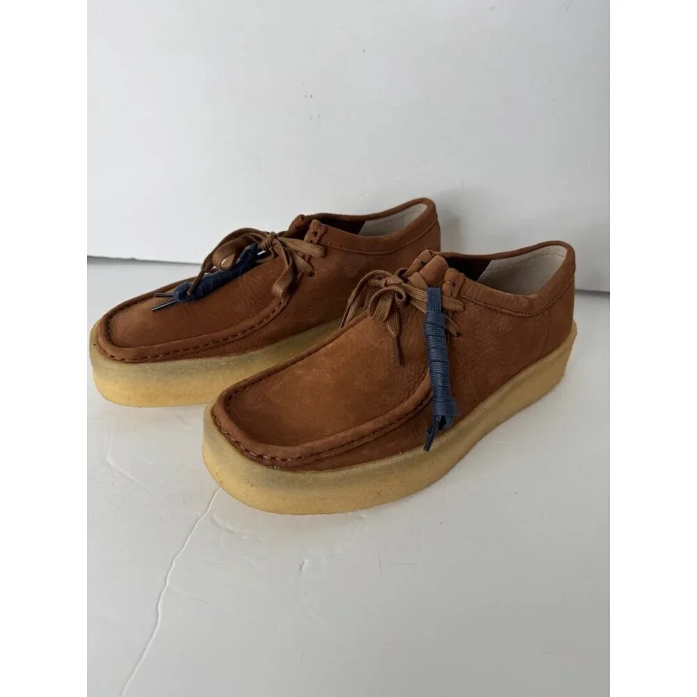 NEW CLARKS Wallabee Cup Tan Nubuck Men's Lifestyle Shoe Moccasins Mens Size 10
